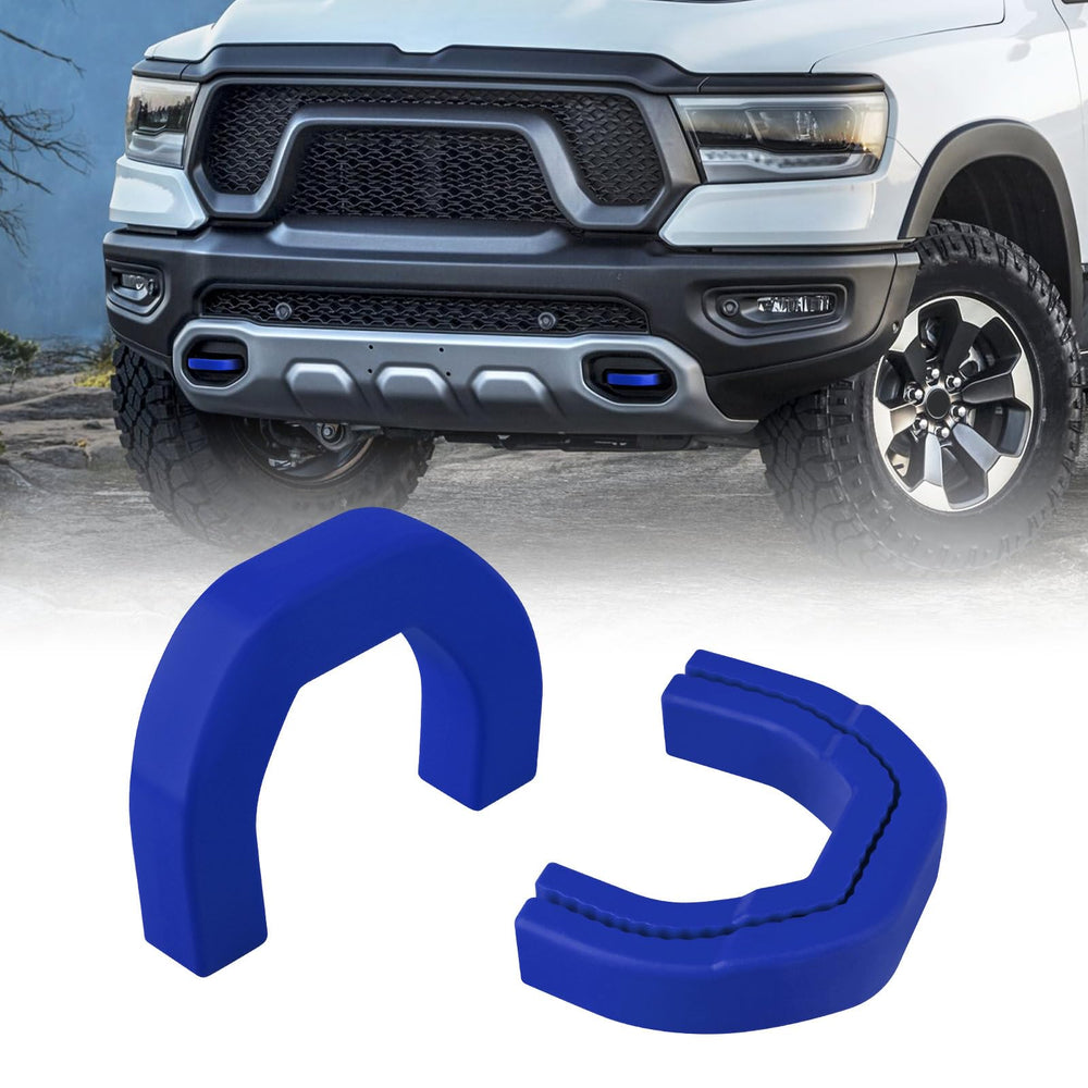 TECHPICCO front view on RAM 1500 showing clean blue accent and improved appearance