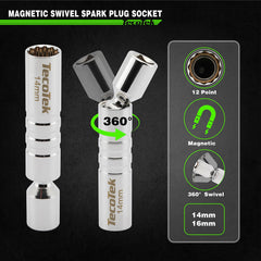 TecoTek magnetic swivel socket detail enabling secure plug retrieval in tight spaces