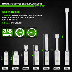 TecoTek socket lineup displaying sizes and 6-point and 12-point profiles for correct fit