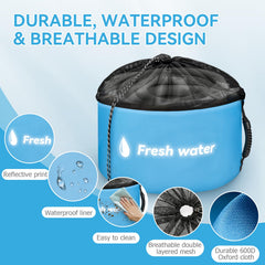 Tecreddy open bag showing PVC waterproof liner keeping contents dry benefit