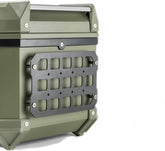 TECTEK front view of rigid MOLLE panel showing mounting holes and finish for durable organization