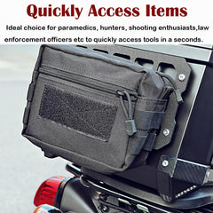 TECTEK installed inside a motorcycle top case for quick-access tool and pouch mounting