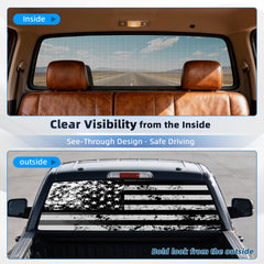 Telimocy installed on a truck rear window showing bold patriotic look