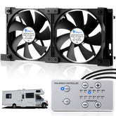 Tellingyou dual fan front view showing neat vent airflow and easy replacement benefit