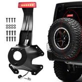 TEMSONE red spare tire bracket front view showing mounting holes and finish, ensures exact fit