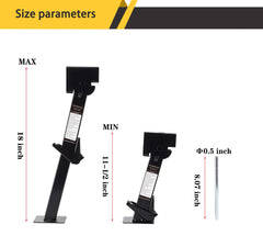 TENFUN side profile extended to 18 inches showing adjustable height benefit