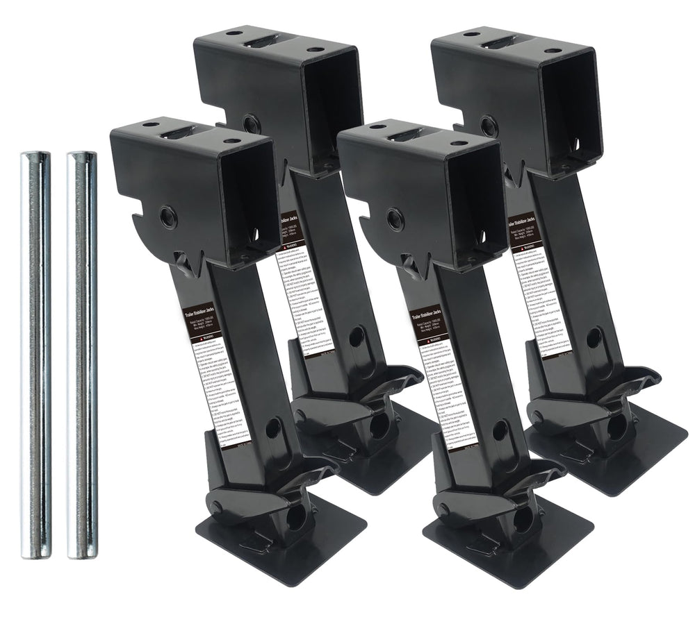 TENFUN front view of all four assembled jacks showing sturdy support benefit