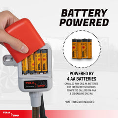 TERA PUMP power nozzle detail with easy hands-free control benefit