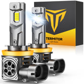 Termitor front view of the bulb pair packaged and ready to install, clear upgrade