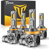 Termitor front view of boxed H11 9005 LED bulbs showing product and accessories benefit quick install