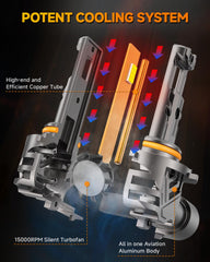 Termitor installed in vehicle headlight for brighter nighttime view