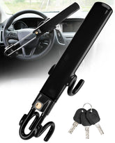 Tevlaphee front view showing full steering wheel lock and visibility benefit