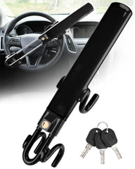 Tevlaphee front view showing full steering wheel lock and visibility benefit