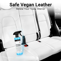 teworld closeup texture of white vegan leather showing gentle restoration