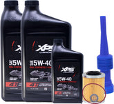 THE EDWARDS MOTORSPORTS & RVS COMPANY XPS oil bottle front showing clear label and quick pour benefit