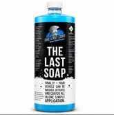 The Last Coat front label showing product name and 32 oz size, clear benefits