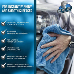 The Last Coat water beading on hood demonstrating hydrophobic protection benefit
