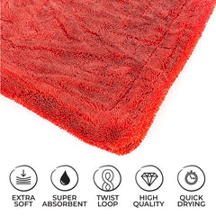 The Rag Company 1500 fully spread 30x30 inches demonstrating large coverage