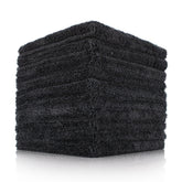 The Rag Company front-flat towel showing size and black color for professional results