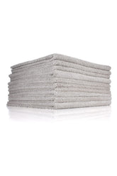 The Rag Company towel front view showing ice grey microfiber and versatile use