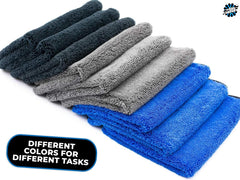 The Rag Company towel absorbing water from a wet surface demonstrating fast wicking