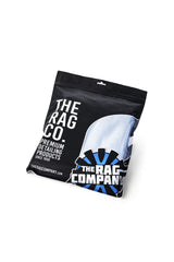 The Rag Company towel in use wiping a car window, demonstrating quick dirt removal and shine