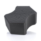 The Rag Company front view of dark grey sponge showing shape and gentle surface