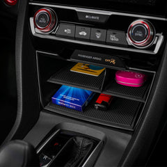 Thenice installed with hands placing sunglasses, improving access and order