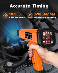 THIKPO display close-up showing advance angle and RPM for precise tuning