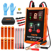 THIKPO tester front panel showing connectors and benefits quick injector diagnostics