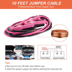 THINKWORK jumper cables closeup showing copper-core clamps for faster, reliable starts