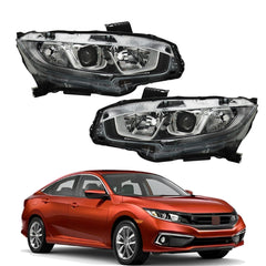 Thomletha front assembly for Civic 2016–2020 showing clean fit and improved look