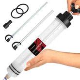 Thorstone 500cc front view showing clear syringe and tubes for accurate extraction