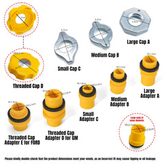 Thorstone funnel attached in an engine bay demonstrating no-spill filling benefit
