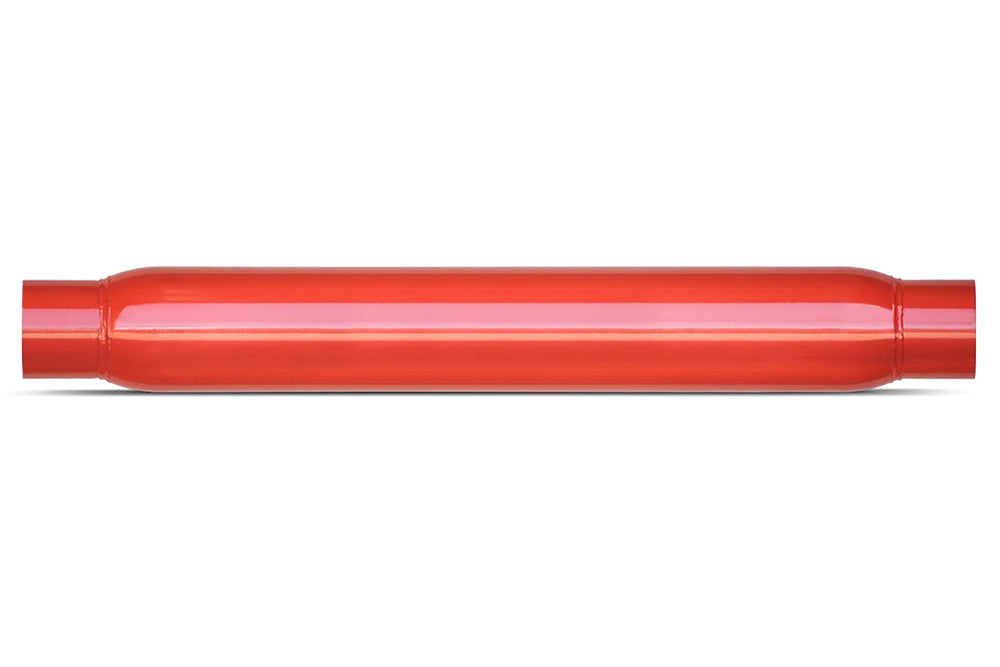 Thrush glasspack front-angle showing inlet and outlet, enhances flow and tone