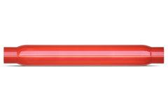 Thrush glasspack front-angle showing inlet and outlet, enhances flow and tone