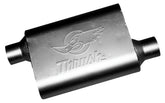 Thrush muffler front view showing shape and aggressive tone benefit
