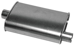 Thrush Turbo muffler front view showing body and mounting for durable fit