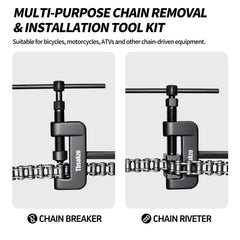 Thsakzo three pin sizes lined up for correct chain pitch matching and reliable fit