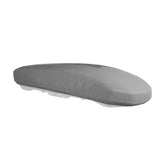 Thule box lid cover front view in gray showing full fit and protection benefits