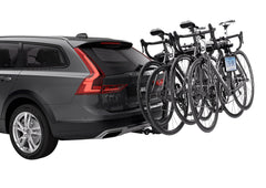 Thule license plate holder integrated light close-up showing nighttime visibility