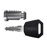 Thule eight lock cylinders laid out front view showing compact design and easy installation