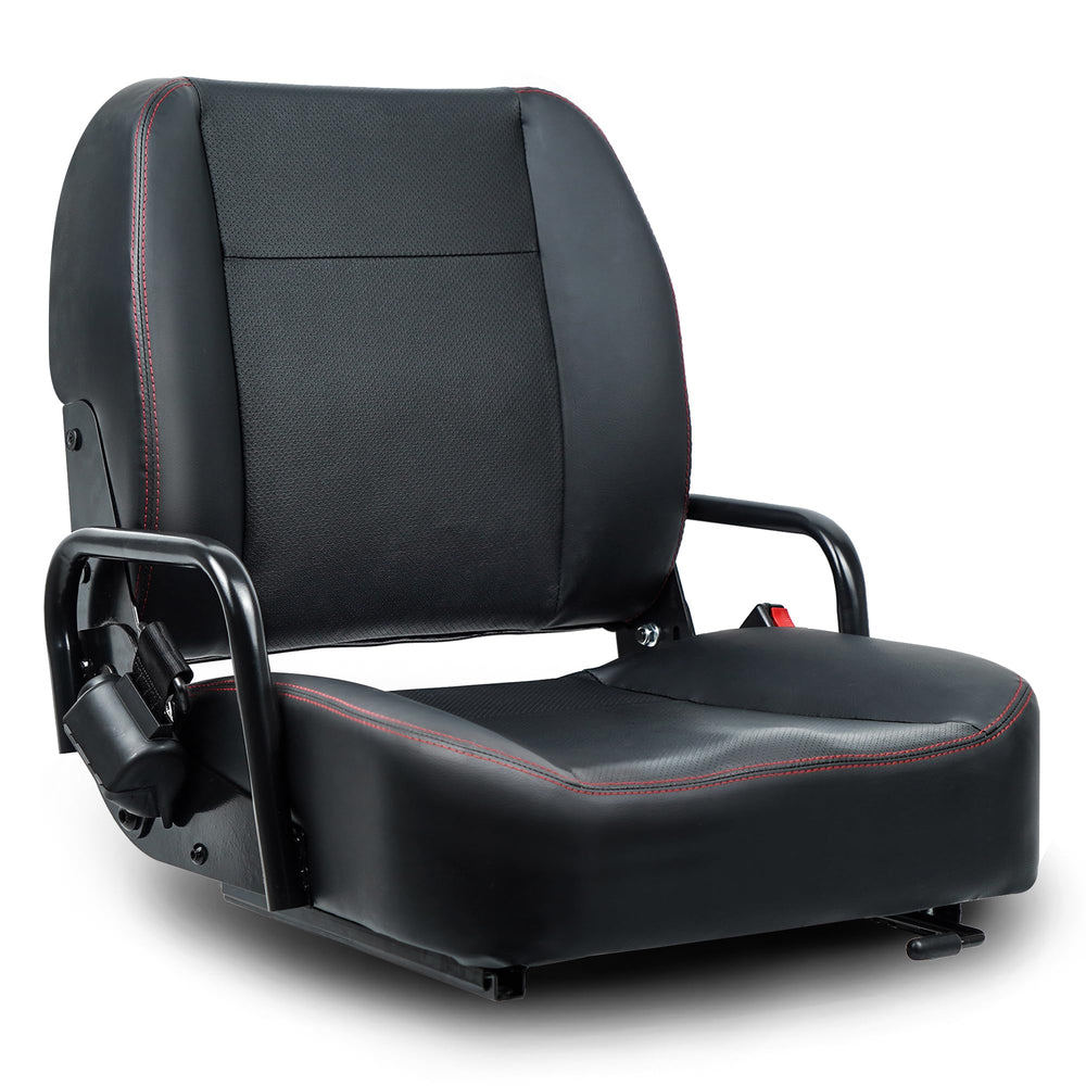 TICSEA front view of assembled seat showing fit and finish, boosts operator comfort