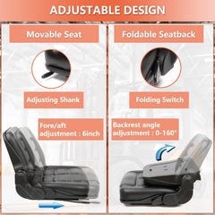 TICSEA seat backrest close-up demonstrating 160-degree adjustability for posture support
