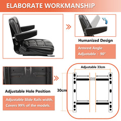 TICSEA steel base and adjustable slide rails for universal mounting