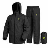TIDEWE front view of jacket and pants showing full waterproof coverage and durability