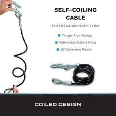 Tie Down vinyl-coated cable close-up protecting against corrosion