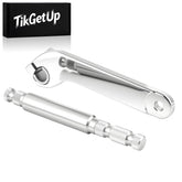 TIKGETUP chrome shifter kit front view shows complete replacement, improves shift precision