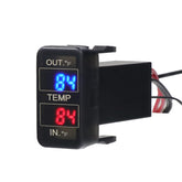 Timloon front panel display showing dual Fahrenheit readings for quick reference