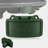 Timtin front view of hitch cover showing design and protective benefit
